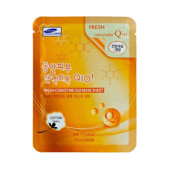 3W Clinic - Fresh Coenzyme Q10 Mask Sheet - 1pc
