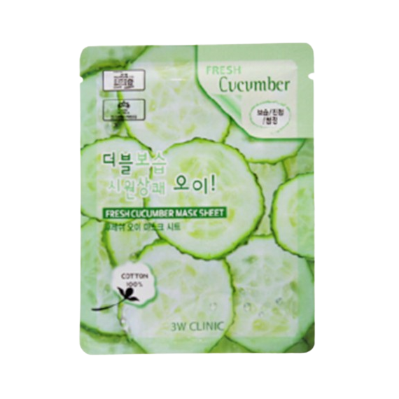 3W Clinic - Fresh Cucumber Mask Sheet - 1pc