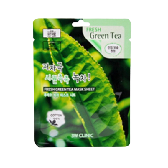 3W Clinic - Fresh Green Tea Mask Sheet - 1pc
