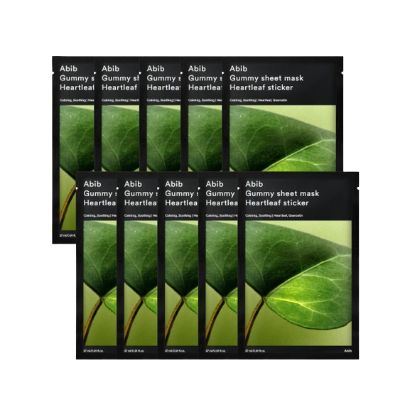 Abib - Gummy Sheet Mask - Heartleaf Sticker - 10pcs