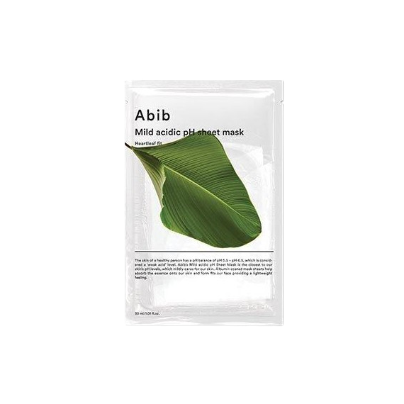 Abib - Mild Acidic pH Sheet Mask - Heartleaf Fit - 10pcs