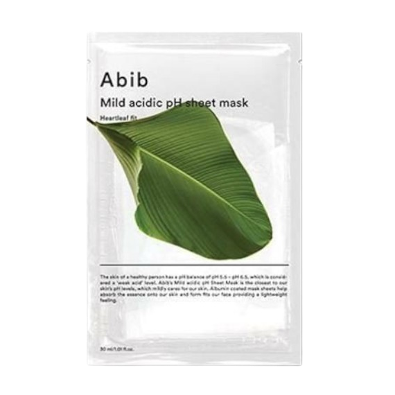 Abib - Mild Acidic pH Sheet Mask - Heartleaf Fit - 5pcs