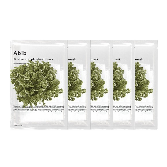 Abib - Mild Acidic pH Sheet Mask - Jericho Rose Fit - 5pcs