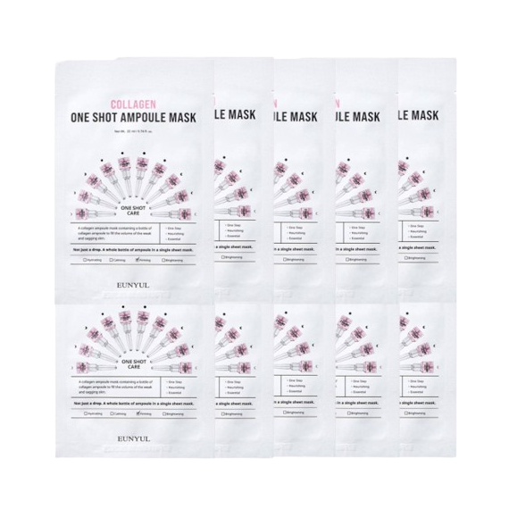 EUNYUL - Collagen One Shot Ampoule Mask - 10pcs