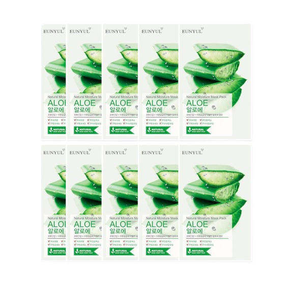 EUNYUL - Natural Moisture Mask Pack - Aloe - 10pcs