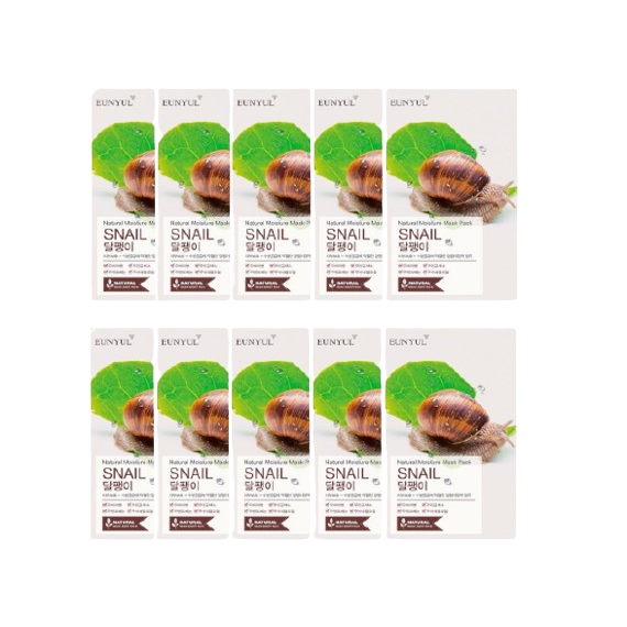 EUNYUL - Natural Moisture Mask Pack - Snail - 10pcs