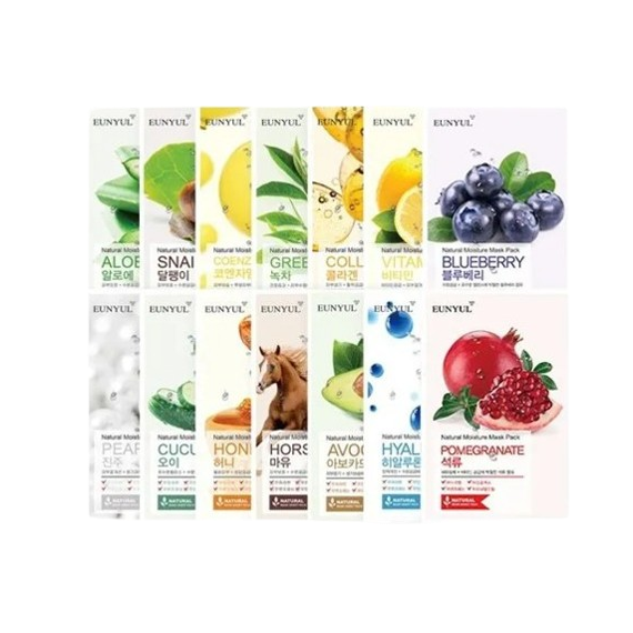 EUNYUL - Natural Moisture Mask Pack Set (Random Flavor) - 6pcs
