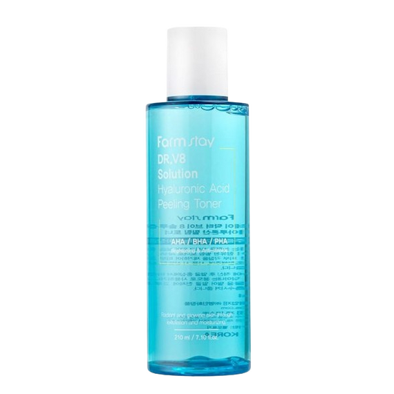 Farm Stay - Dr-V8 Solution Hyaluronic Acid Peeling Toner - 210ml
