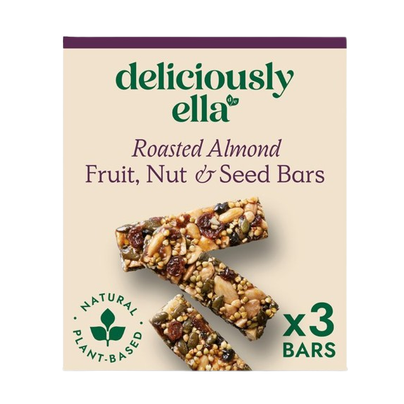 Deliciously Ella Roasted Almond Fruit, Nut & Seed Bar 3 per pack