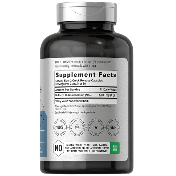Horbaach N-Acetyl Glucosamine 1000 mg - 120 Capsules