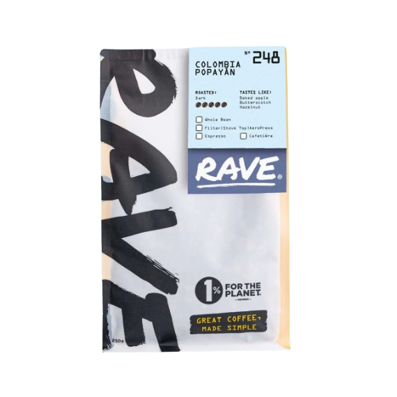 Rave Colombia Popayán Nº 248 250 grams ( Expresso Grind )