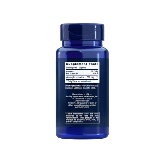 Life Extension N-Acetyl-L-Cysteine, 600mg - 60 caps