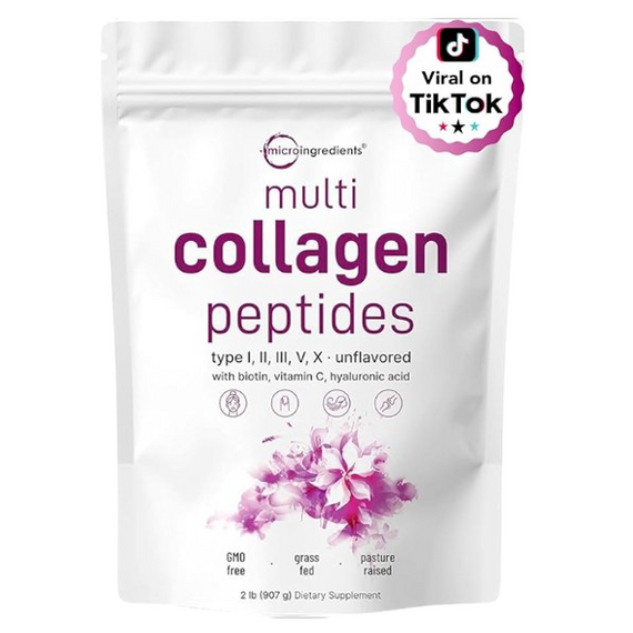 Micro Ingredients Multi Collagen Protein Powder 2 Lbs