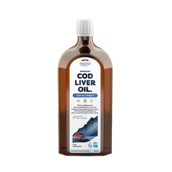 Osavi Norwegian Cod Liver Oil 1000mg Omega 3 (Lemon) 500ml