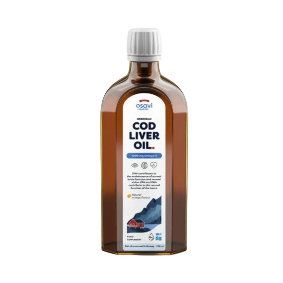 Osavi Norwegian Cod Liver Oil 1000mg Omega 3 (Orange) 250ml
