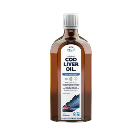 Osavi Norwegian Cod Liver Oil 1000mg Omega 3 (Unflavoured) 250ml