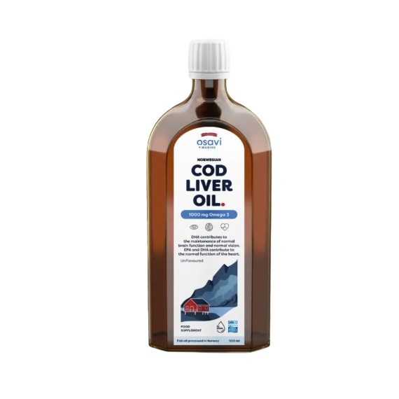 Osavi Norwegian Cod Liver Oil 1000mg Omega 3 (Unflavoured) 500ml