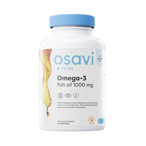 Osavi Omega-3 Fish Oil Molecularly Distilled 1000mg 180 Softgels