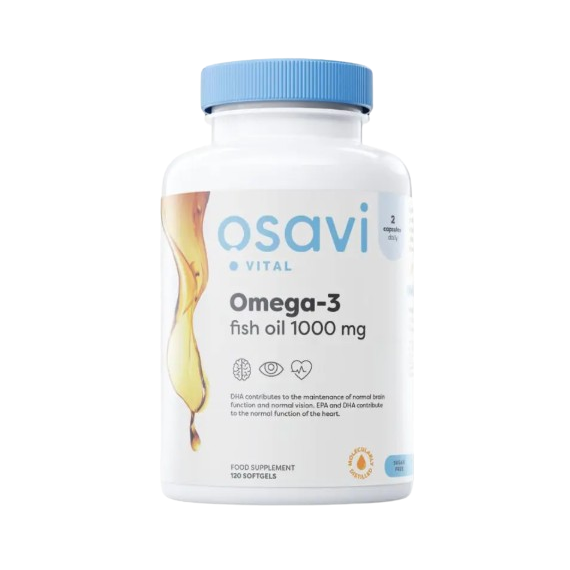 Osavi Omega-3 Fish Oil Molecularly Distilled 1000mg (Lemon) 120 Softgels