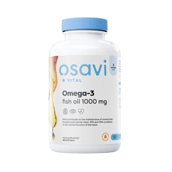 Osavi Omega-3 Fish Oil Molecularly Distilled 1000mg (Lemon) 180 Softgels