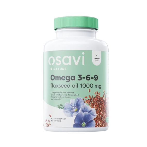 Osavi Omega 3-6-9 Flaxseed Oil 1000mg 120 Softgels