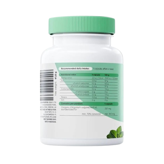 Osavi Oregano Oil Carvacrol 180mg 60 Capsules
