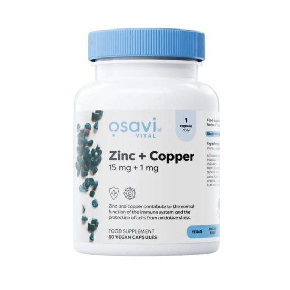 Osavi Zinc + Copper 15mg + 1mg 120 Capsules