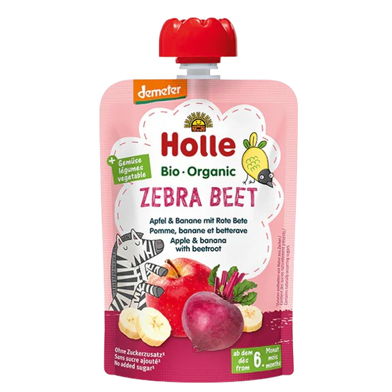 Holle Switzerland Organic Baby Food Pouch - Zebra Beet