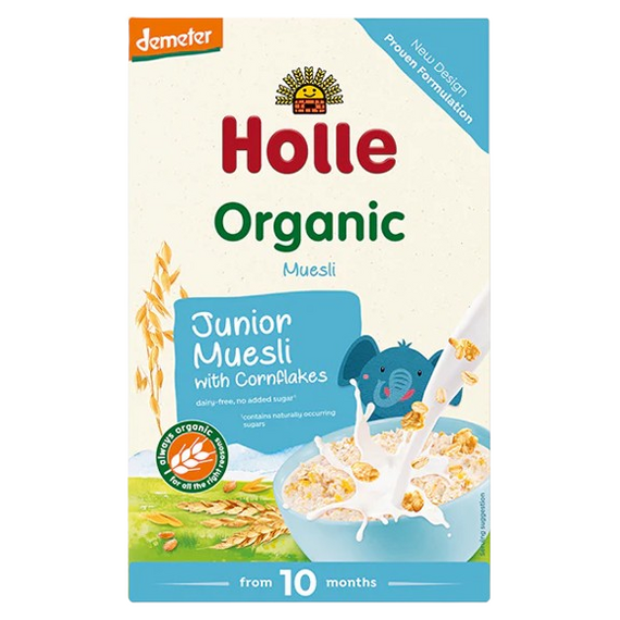 Holle Switzerland Organic Junior Muesli Multigrain with Cornflakes