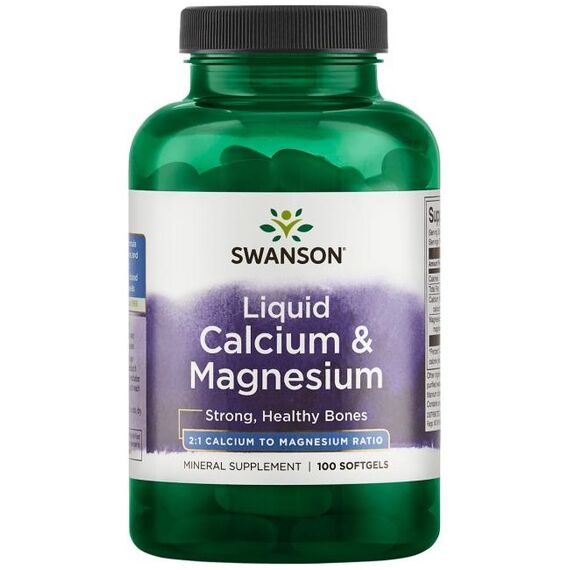 Swanson Liquid Calcium & Magnesium - 100 softgels