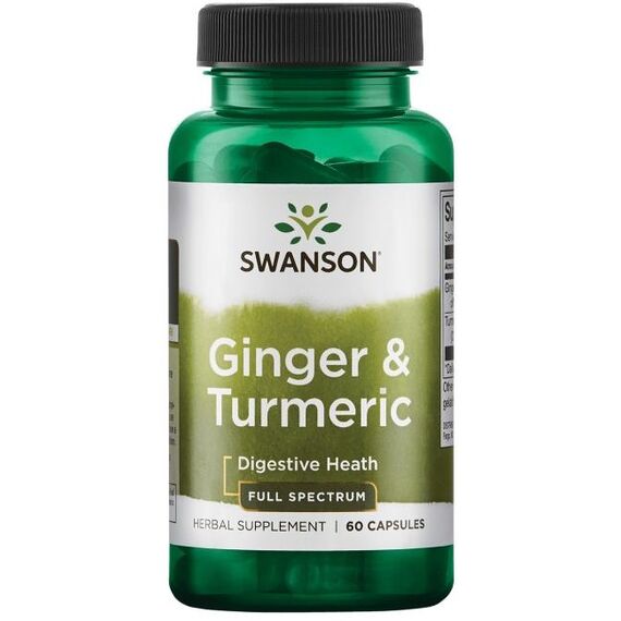 Swanson Ginger & Turmeric - 60 caps