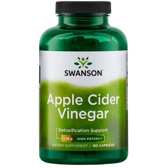 Swanson Apple Cider Vinegar, 1250mg High Potency - 180 caps