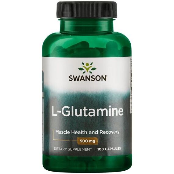Swanson L-Glutamine, 500mg - 100 caps