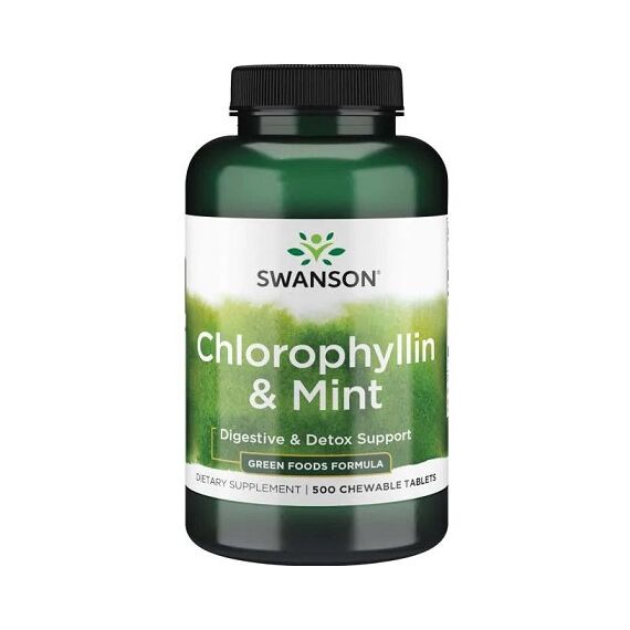 Swanson Chlorophyllin & Mint - 500 chewable tablets