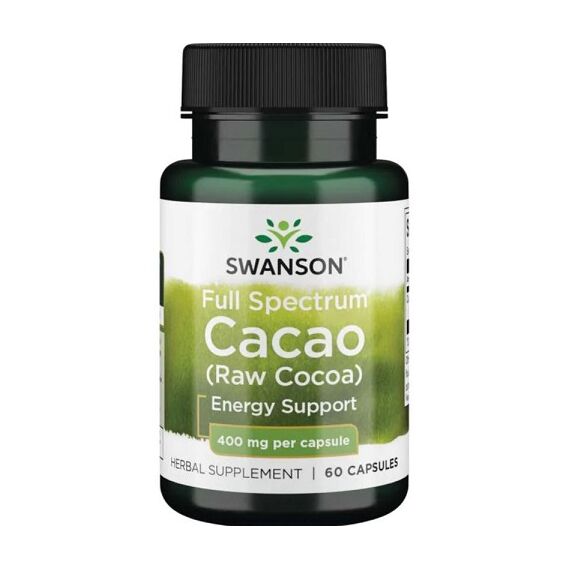 Swanson Full Spectrum Cacao (Raw Cocoa), 400mg - 60 caps