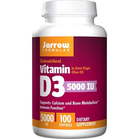 Jarrows Formulas Vitamin D3, 5000 IU - 100 softgels