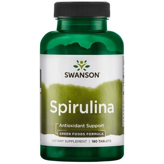 Swanson Spirulina, 500mg - 180 tablets