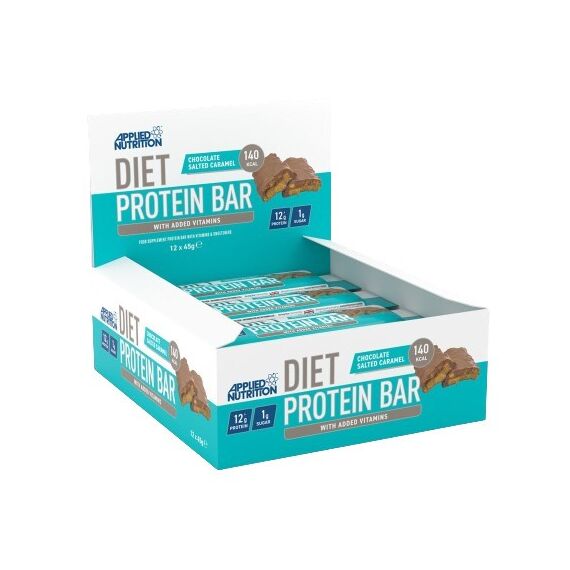 Applied Nutrition Diet Protein Bar, Chocolate Salted Caramel - 12 x 45g