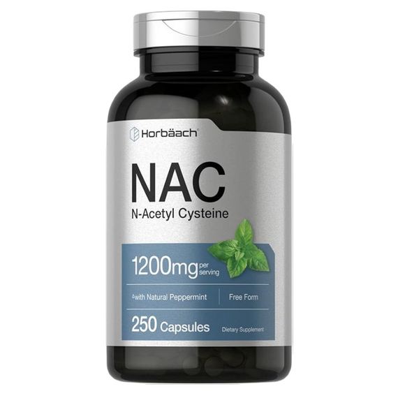 Horbäach NAC N-Acetyl Cysteine Supplement 1200mg - 250 Capsules