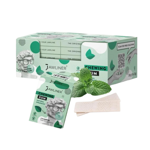 JAWLINER® Chewing Gum Spearmint Medium Hard (2 Months supply)