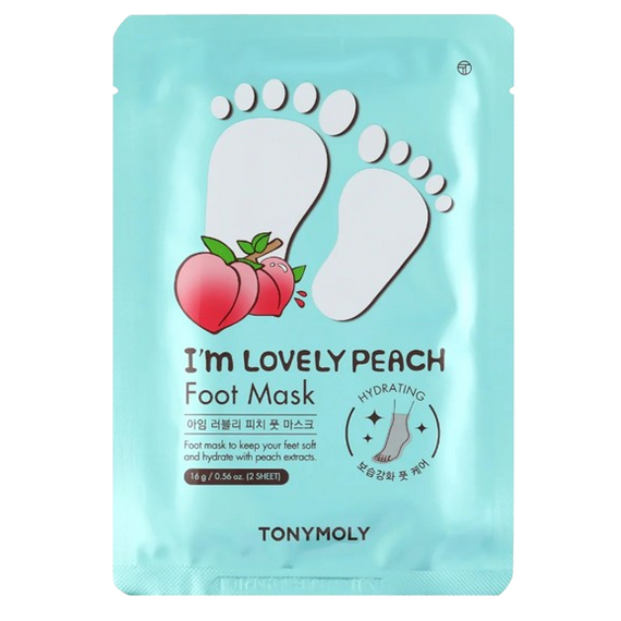 TONYMOLY I'm Lovely Peach Foot Mask 5 pcs