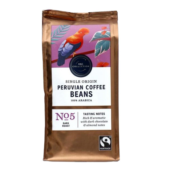 M&S Fairtrade Peruvian Coffee Beans 227g