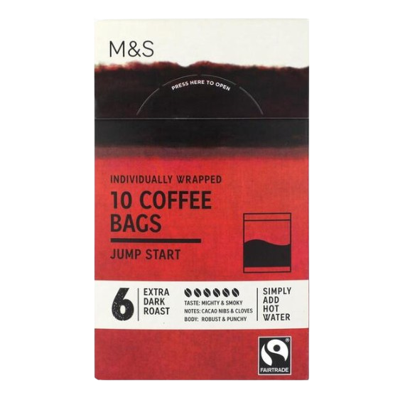 M&S Individually Wrapped Jump Start Coffee Bags 10 x 7.5g