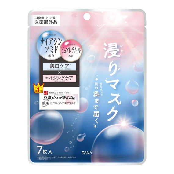 SANA -Soy Milk Medicated Wrinkle Essence Mask White 7 Sheets